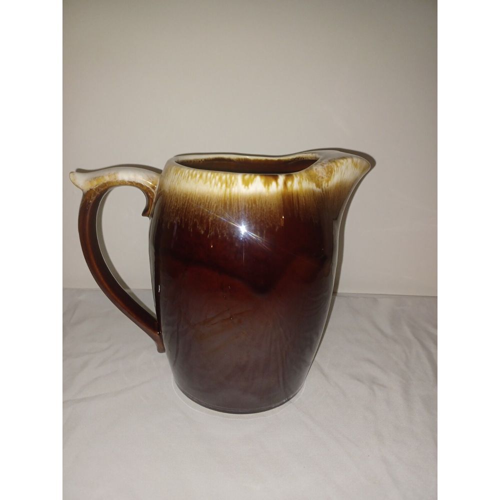Vintage Pottery Brown Drip Glazed 8.5" Tall Pitcher USA Original #7011 - Picture 2 of 4